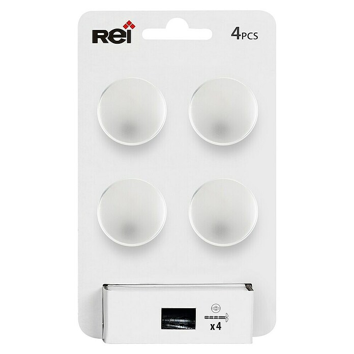 Rei Pomo para muebles (Diámetro: 33 mm, Níquel, Satinado, 4 ud.) | BAUHAUS
