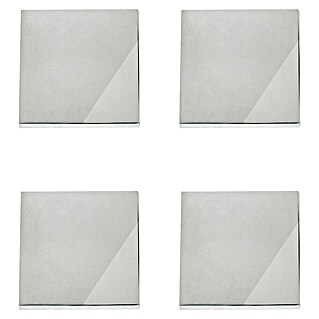 Rei Pomo para muebles (L x An: 30 x 30 mm, Cromo, Mate, 4 ud.)