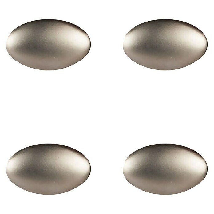 Rei Pomo para muebles (L x An: 33 x 18 mm, Níquel, Satinado, 4 ud.) | BAUHAUS