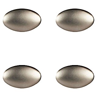 Rei Pomo para muebles (L x An: 33 x 18 mm, Níquel, Satinado, 4 ud.)