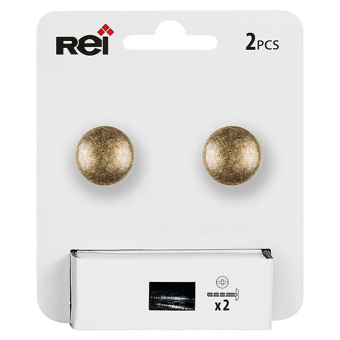 Rei Pomo para muebles (Diámetro: 20 mm, Cuero viejo, 2 ud.) | BAUHAUS