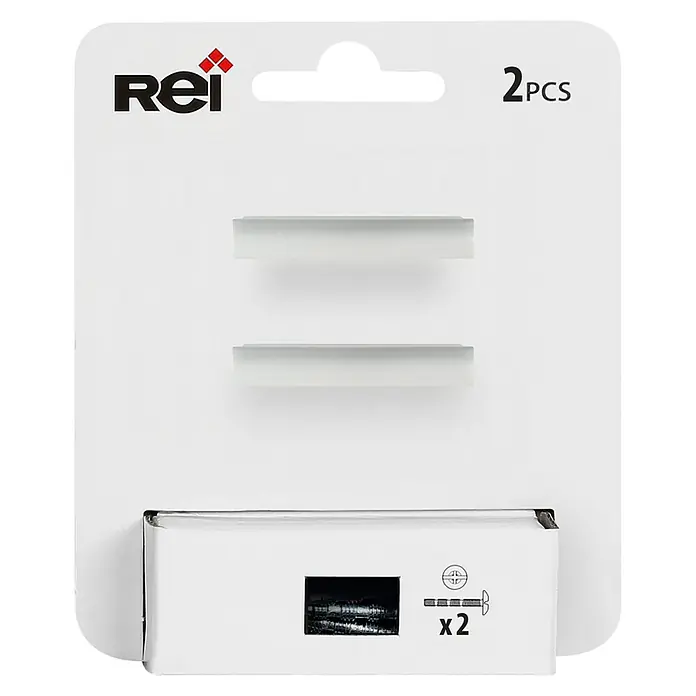Rei Tirador para muebles 2279 - Distancia entre orificios: 32 mm, Plateado, 2 ud. - Un paquete de deslizadores de pared Rei, que ofrecen una forma fácil de mover y colocar muebles en superficies lisas.