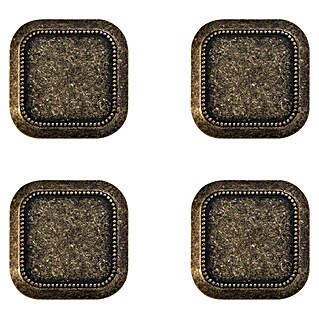 Rei Pomo para muebles (L x An: 30 x 30 mm, Cuero viejo, 4 ud.)