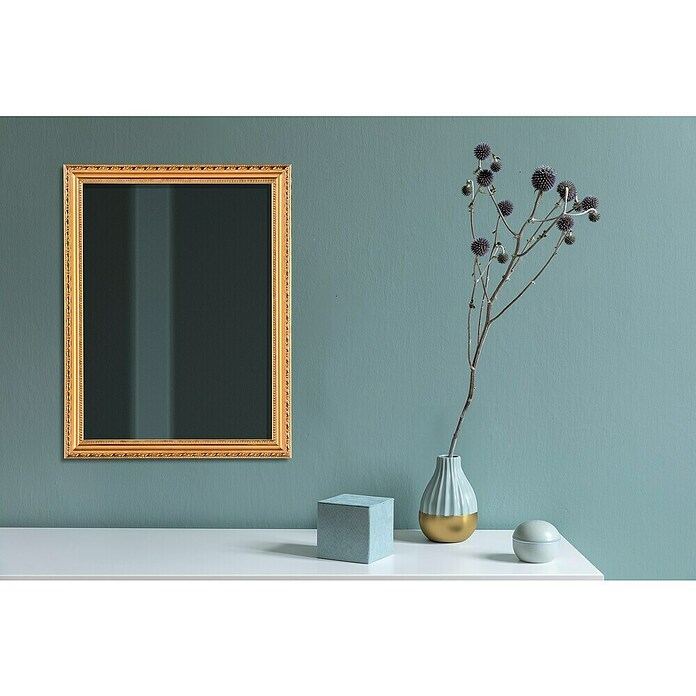 Ogledalo s okvirom Loreley  (Zlatna, Staklo, Š x D x V: 34 x 2 x 45 cm) | BAUHAUS