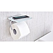 Tesa Deluxxe Papierrollenhalter Deluxxe (Mit Ablage, chrom-weiß, Glänzend) | BAUHAUS