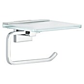 Tesa Deluxxe Papierrollenhalter Deluxxe (Mit Ablage, chrom-weiß, Glänzend) | BAUHAUS