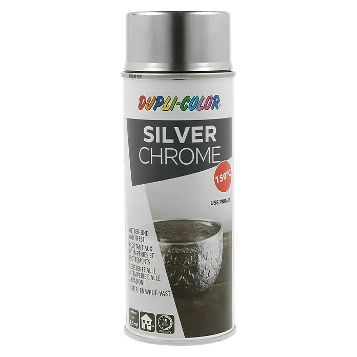Dupli-Color Effect Spezial-Lackspray Silver Chrome - Silber, Chrom, Glänzend, 400 ml - Dose Dupli-Color Silver Chrome Sprühlack, ideal für glänzende, silberfarbene Oberflächen. Schnell trocknend und wetterfest.