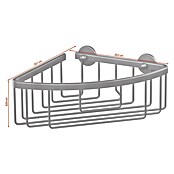 Tesa Aluxx Eckduschkorb (1-stöckig, Schwarz, Eloxiert) | BAUHAUS