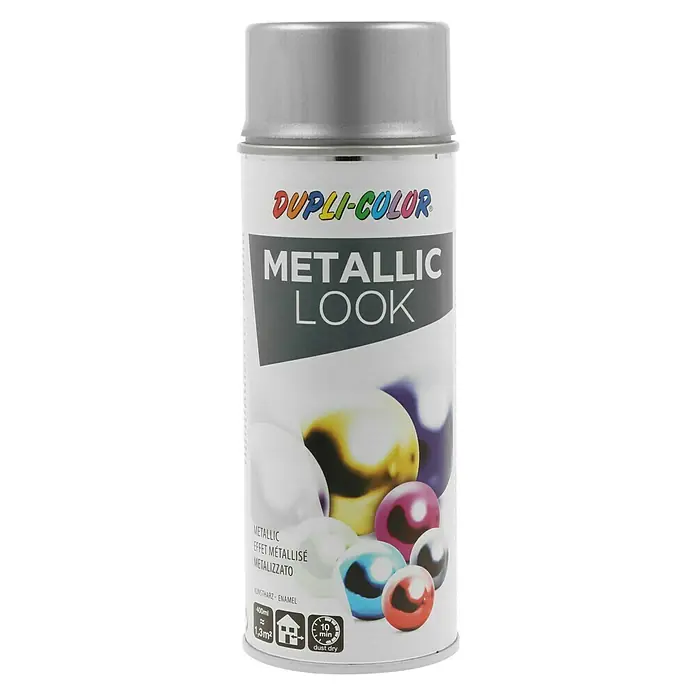 Dupli-Color Effect Spezial-Lackspray Metallic Look - Silber Metallic, Seidenmatt, 400 ml - Silberfarbener "Dupli-Color Metallic Look" Sprühlack mit einer Füllmenge von 400 ml. Für einen tollen Metallic-Effekt auf Oberflächen.