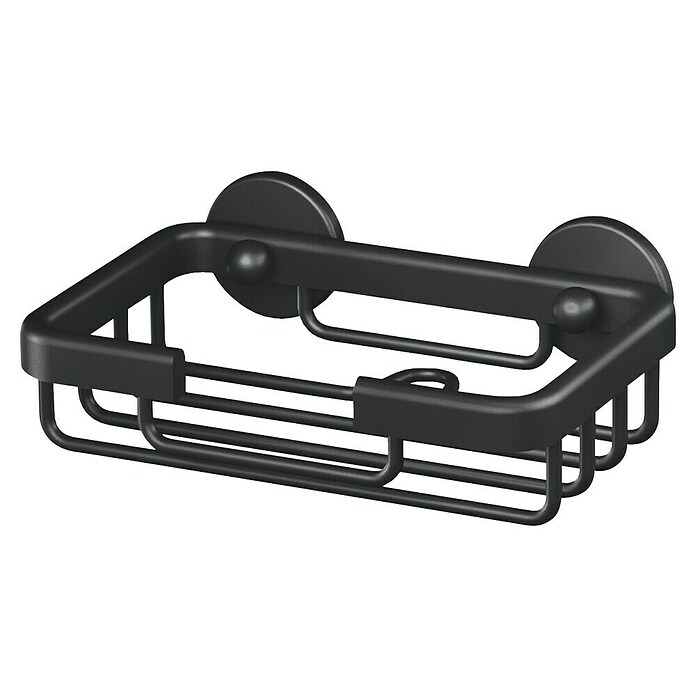 Tesa Aluxx Držač sapuna  (D x Š x V: 9,5 x 13,5 x 4,7 cm, Crna, Mat) | BAUHAUS