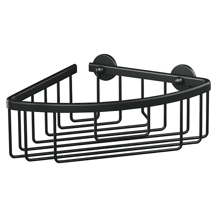 Tesa Aluxx Eckduschkorb (1-stöckig, Schwarz, Eloxiert) | BAUHAUS