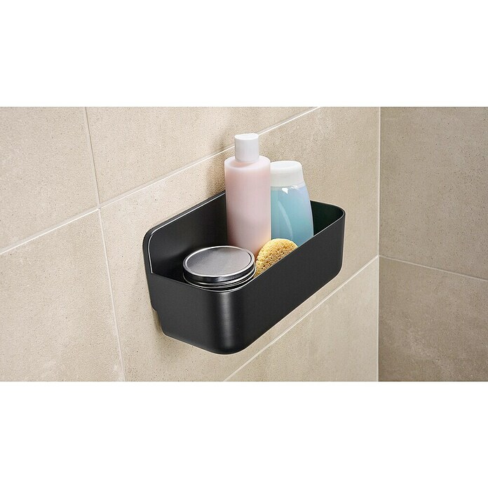 Tesa Duschkorb Lavaa (20 x 11 x 13 cm, Schwarz, Matt) | BAUHAUS