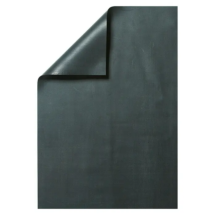 Heissner PVC-Teichfolie Meterware - Stärke: 1 mm, Breite: 800 cm - Ein Blatt graues Papier mit einer umgeschlagenen Ecke, das eine schlichte und moderne Ästhetik für vielfältige kreative Projekte bietet.