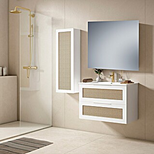 Conjunto de mueble de baño Akua (80 cm, Blanco, 3 pzs.)
