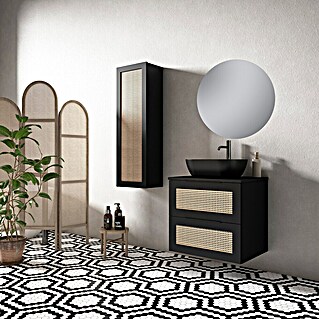 Conjunto de mueble de baño Akua (60 cm, Negro, 4 pzs.)