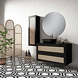 Conjunto de mueble de baño Akua (100 cm, Negro, 4 pzs.)