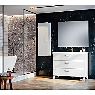 Conjunto de mueble de baño Sofía (80 cm, Blanco mate, 3 pzs.)