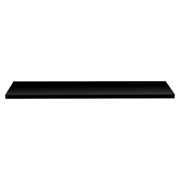 Regalboden - Schwarz, 120 x 40 x 1,6 cm - Schwarze rechteckige Platte mit glatter Oberfläche und subtilen Lichtreflexionen, ideal für minimalistische Designs.