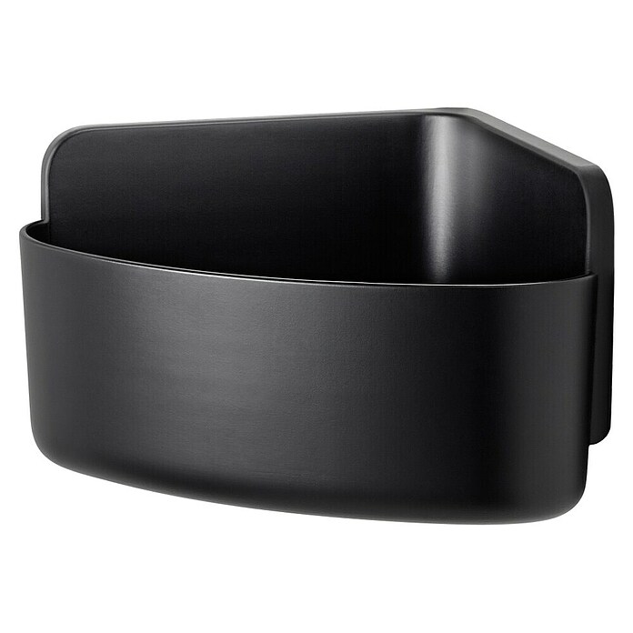 Tesa Eckduschkorb Lavaa (17,5 x 17,5 x 12 cm, Schwarz, Matt) | BAUHAUS