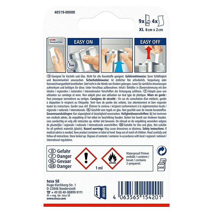 Tesa Powerstrips Waterproof Selbstklebestrip XL (9 Stk.) | BAUHAUS