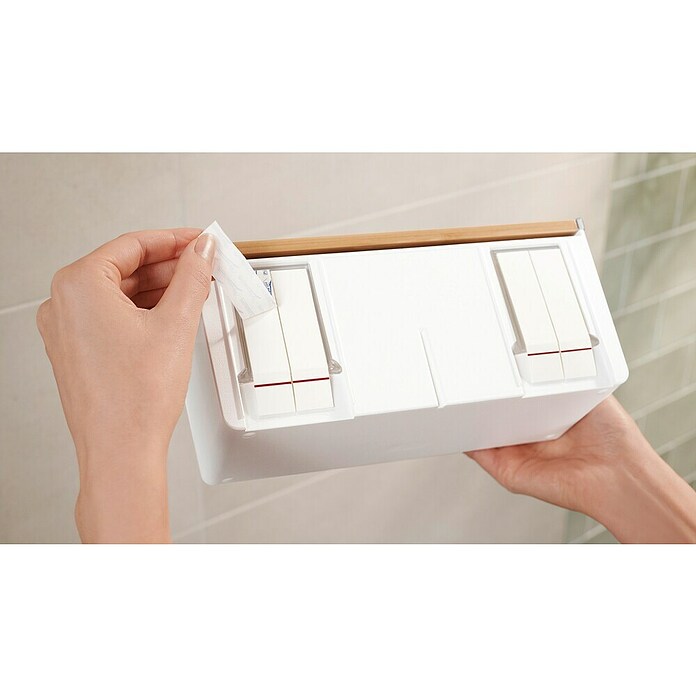 Tesa Aufbewahrungsbox Baboo (L x B x H: 8,6 x 8 x 11 cm, ABS-Kunststoff, Weiß) | BAUHAUS