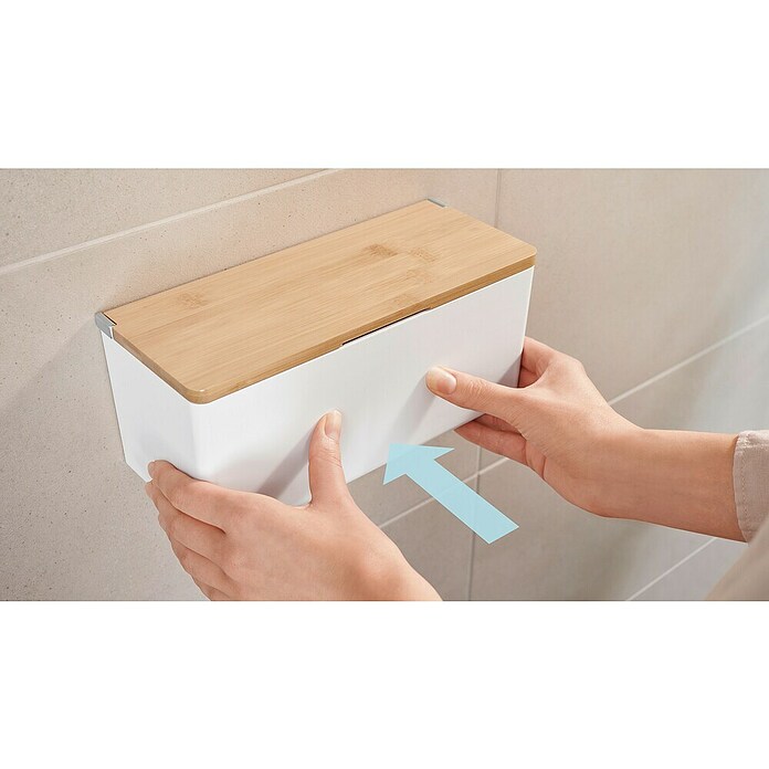 Tesa Aufbewahrungsbox Baboo (L x B x H: 8,6 x 8 x 11 cm, ABS-Kunststoff, Weiß) | BAUHAUS
