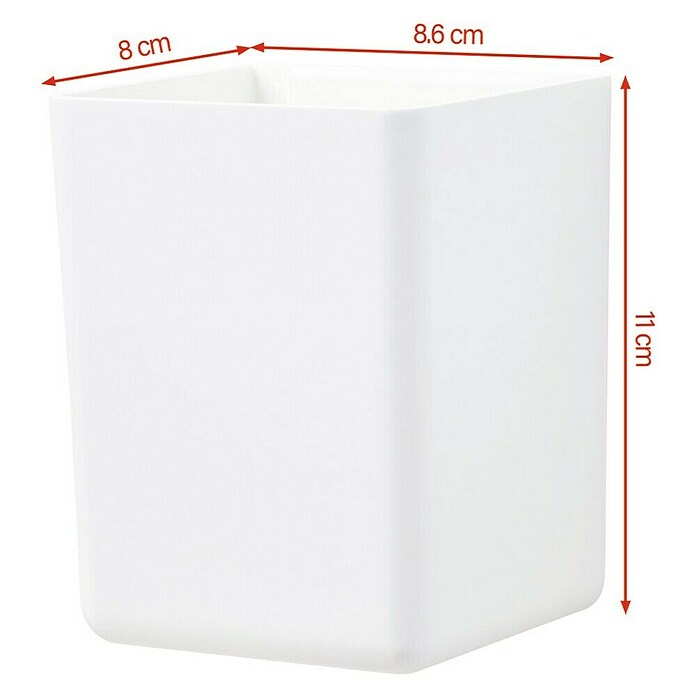Tesa Aufbewahrungsbox Baboo (L x B x H: 8,6 x 8 x 11 cm, ABS-Kunststoff, Weiß) | BAUHAUS