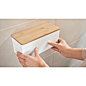 Tesa Aufbewahrungsbox Baboo (L x B x H: 18,2 x 10,2 x 21 cm, ABS-Kunststoff, Weiß/Bambus) | BAUHAUS