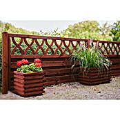 Macetero para plantas Torino (Dimensiones externas (L x An x Al): 59 x 34 x 34 cm, Madera, Teca) | BAUHAUS
