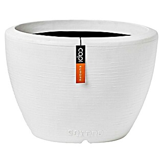 Capi Europe Cubremaceta redondo (Dimensiones externas (Ø x Al): 60 x 48 cm, Blanco, Plástico, Mate)