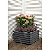 Macetero para plantas Torino (Dimensiones externas (L x An x Al): 59 x 59 x 34 cm, Madera, Gris) | BAUHAUS