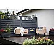 Macetero para plantas Torino (Dimensiones externas (L x An x Al): 59 x 34 x 34 cm, Madera, Gris) | BAUHAUS