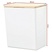 Tesa Aufbewahrungsbox Baboo (L x B x H: 18,2 x 10,2 x 21 cm, ABS-Kunststoff, Weiß/Bambus) | BAUHAUS