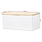Tesa Aufbewahrungsbox Baboo (L x B x H: 24,2 x 10,2 x 11 cm, ABS-Kunststoff, Weiß/Bambus) | BAUHAUS
