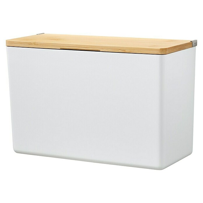Tesa Aufbewahrungsbox Baboo (L x B x H: 24,2 x 10,2 x 16 cm, ABS-Kunststoff, Weiß/Bambus) | BAUHAUS