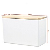 Tesa Aufbewahrungsbox Baboo (L x B x H: 24,2 x 10,2 x 16 cm, ABS-Kunststoff, Weiß/Bambus) | BAUHAUS