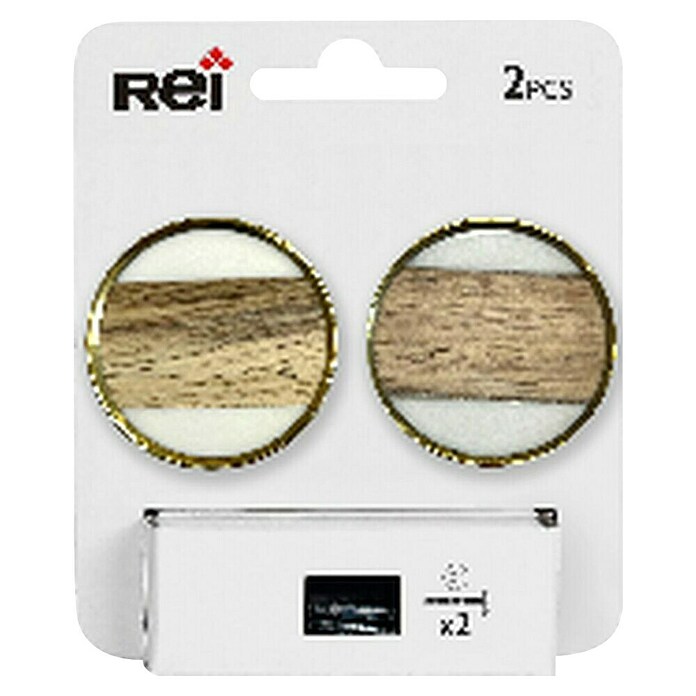 Rei Pomo para muebles (Diámetro: 40 mm, Beige, Brillante, 2 ud.) | BAUHAUS