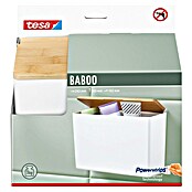 Tesa Aufbewahrungsbox Baboo (L x B x H: 24,2 x 10,2 x 16 cm, ABS-Kunststoff, Weiß/Bambus) | BAUHAUS