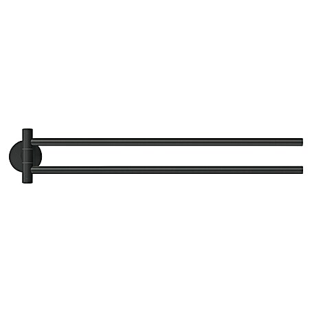 Tesa Moon Handtuchhalter (2-armig, Schwarz, Matt)
