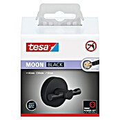 Tesa Moon Kupaonska kukica za ručnik  (S 2 kraka, Crna, Mat) | BAUHAUS