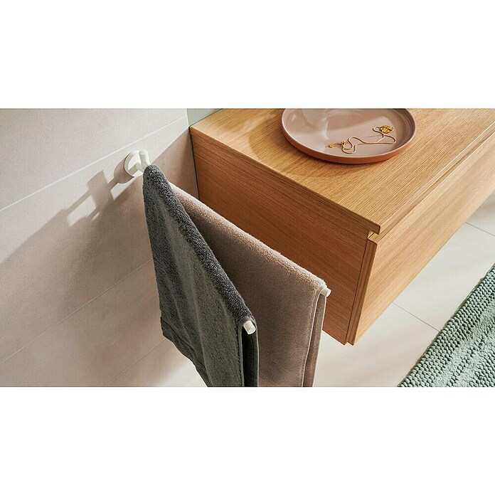Tesa Moon Handtuchhalter (2-armig, Weiß, Matt) | BAUHAUS