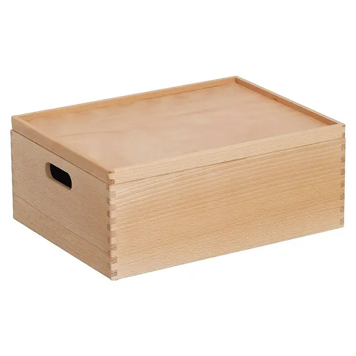 Zeller Present Deckel - L x B: 40 x 30 cm, Passend für: Zeller Present Stapelbox 40 x 30 cm, Holz - Ein heller Holzbehälter mit Deckel und Griffmulden. Ideal für die stilvolle Aufbewahrung von Gegenständen im ganzen Haus.