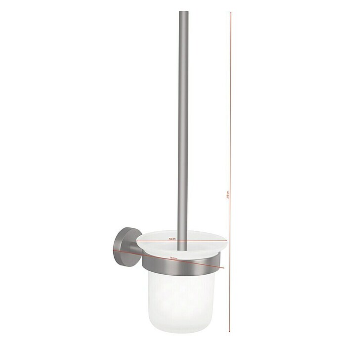 Tesa Moon WC-Bürstengarnitur (Mit Halterung, Metall, Graphit) | BAUHAUS