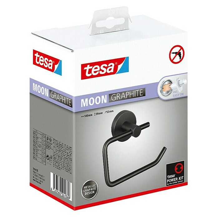 Tesa Moon Držač toaletnog papira  (Bez poklopca, Grafit, Mat) | BAUHAUS