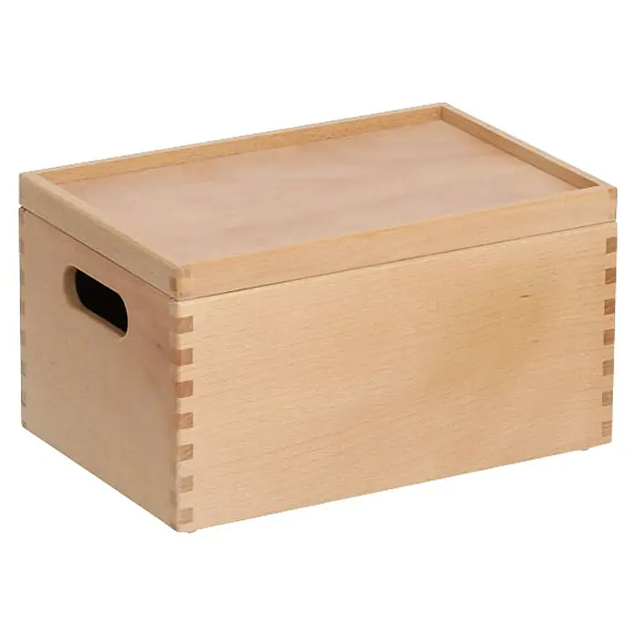 Zeller Present Deckel - L x B: 30 x 20 cm, Passend für: Zeller Present Stapelbox 30 x 20 cm, Holz - Hellbraune Holzkiste mit Deckel und Griffloch zur Aufbewahrung von Gegenständen im Haushalt oder Kinderzimmer.