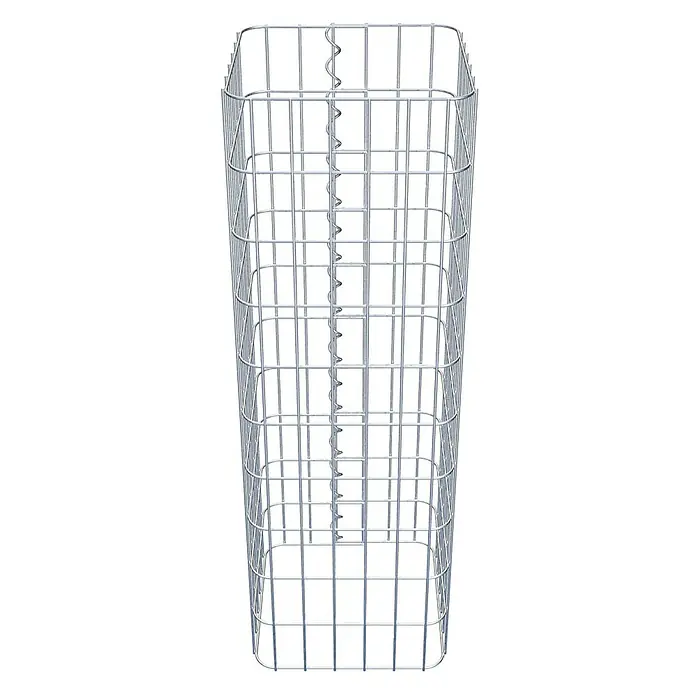 Gabiona Gabionensäule - 32 x 32 x 100 cm, Metall, Maschenbreite: 50 mm, Maschenhöhe: 100 mm - Metallgitterkorb für stilvolle Aufbewahrung und Dekoration. Das Design aus Drahtgeflecht ist modern und funktional.