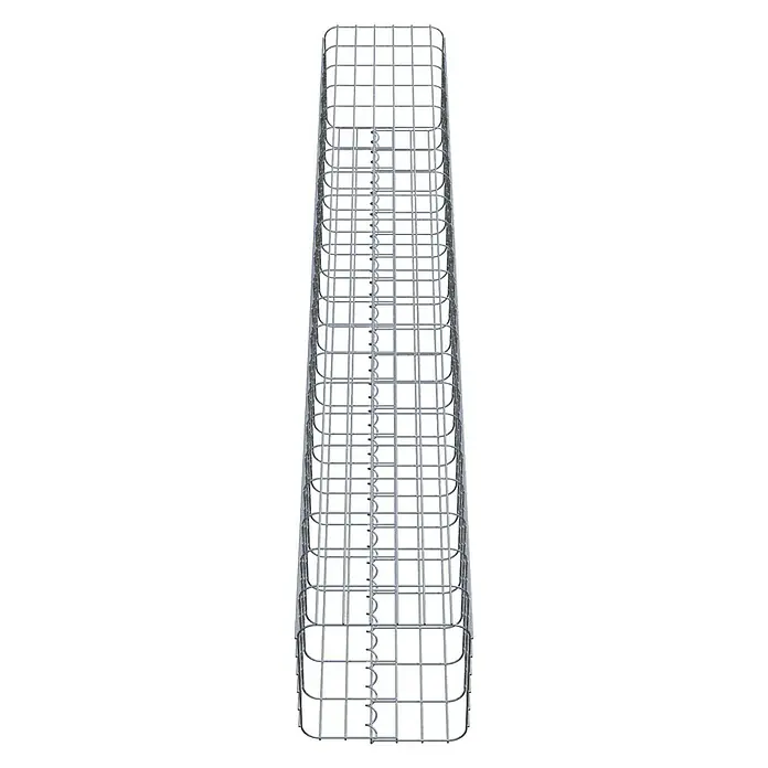 Gabiona Gabionensäule - 32 x 32 x 220 cm, Metall, Maschenbreite: 50 mm, Maschenhöhe: 100 mm - Gitterkorb aus Metalldraht, ideal zur Befüllung mit Steinen als dekoratives Gestaltungselement für den Garten.