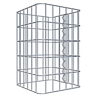 Gabiona Gabionensäule (32 x 32 x 50 cm, Metall, Maschenbreite: 50 mm, Maschenhöhe: 100 mm)