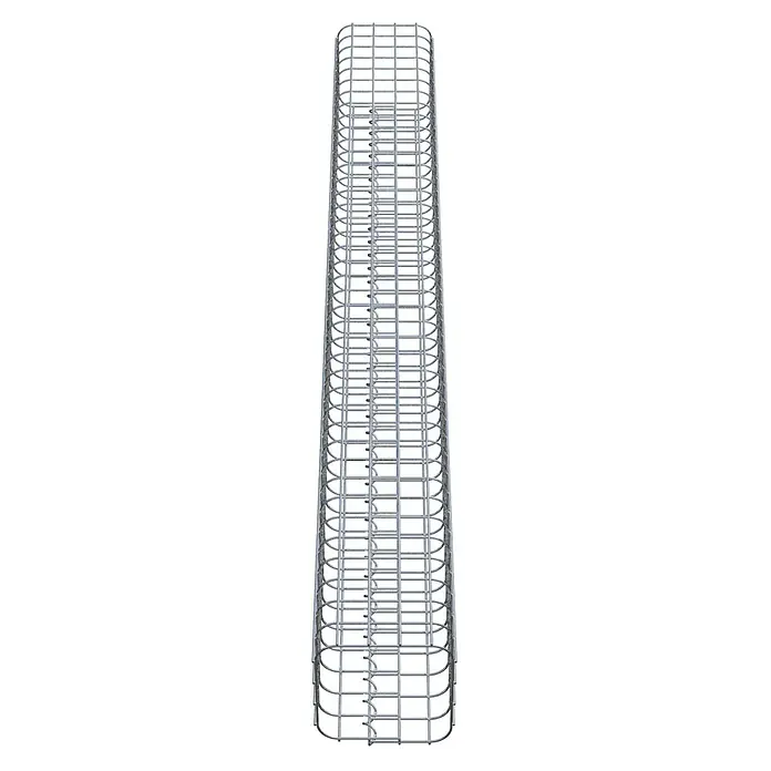 Gabiona Gabionensäule - 22 x 22 x 200 cm, Metall, Maschenbreite: 50 mm, Maschenhöhe: 50 mm - Eine Drahtgeflecht-Kabelrinne zur Unterstützung und Organisation von Kabeln in verschiedenen Umgebungen.