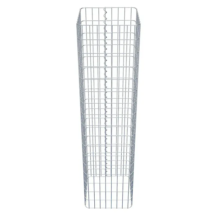 Gabiona Gabionensäule - 42 x 42 x 170 cm, Metall, Maschenbreite: 50 mm, Maschenhöhe: 100 mm - Ein Gabionenkorb aus Drahtgeflecht, ideal für Gartengestaltung und als dekoratives Element im Außenbereich. Robust und langlebig.